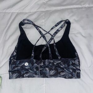 lululemon athletica Black and Gray Strappy Sports Bra